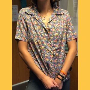 Vintage Floral Button Up